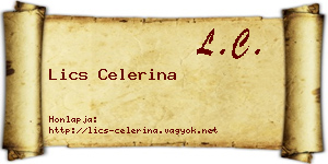 Lics Celerina névjegykártya
